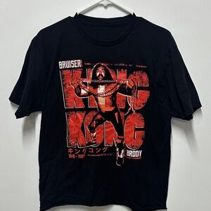 *Cropped* Black Bruiser Brody Wrestling Shirt Sz L